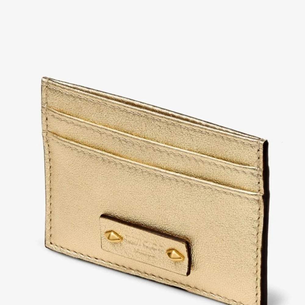 Jimmy Choo Metallic Gold Card Holder - Picture 2 of 9